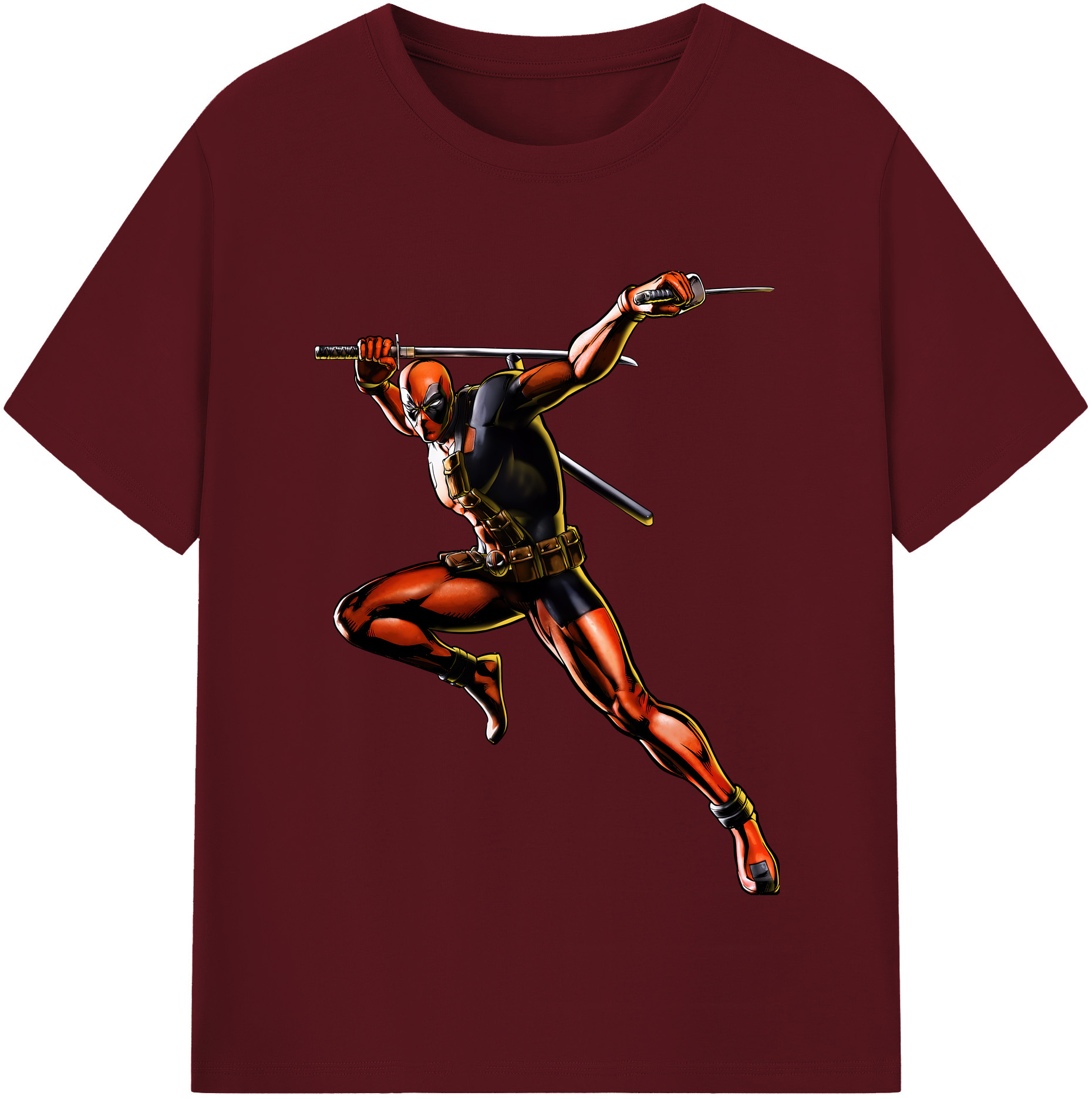（画像用） Deadpool デッドプール 綿100％半袖Tシャツ（フロントプリント）